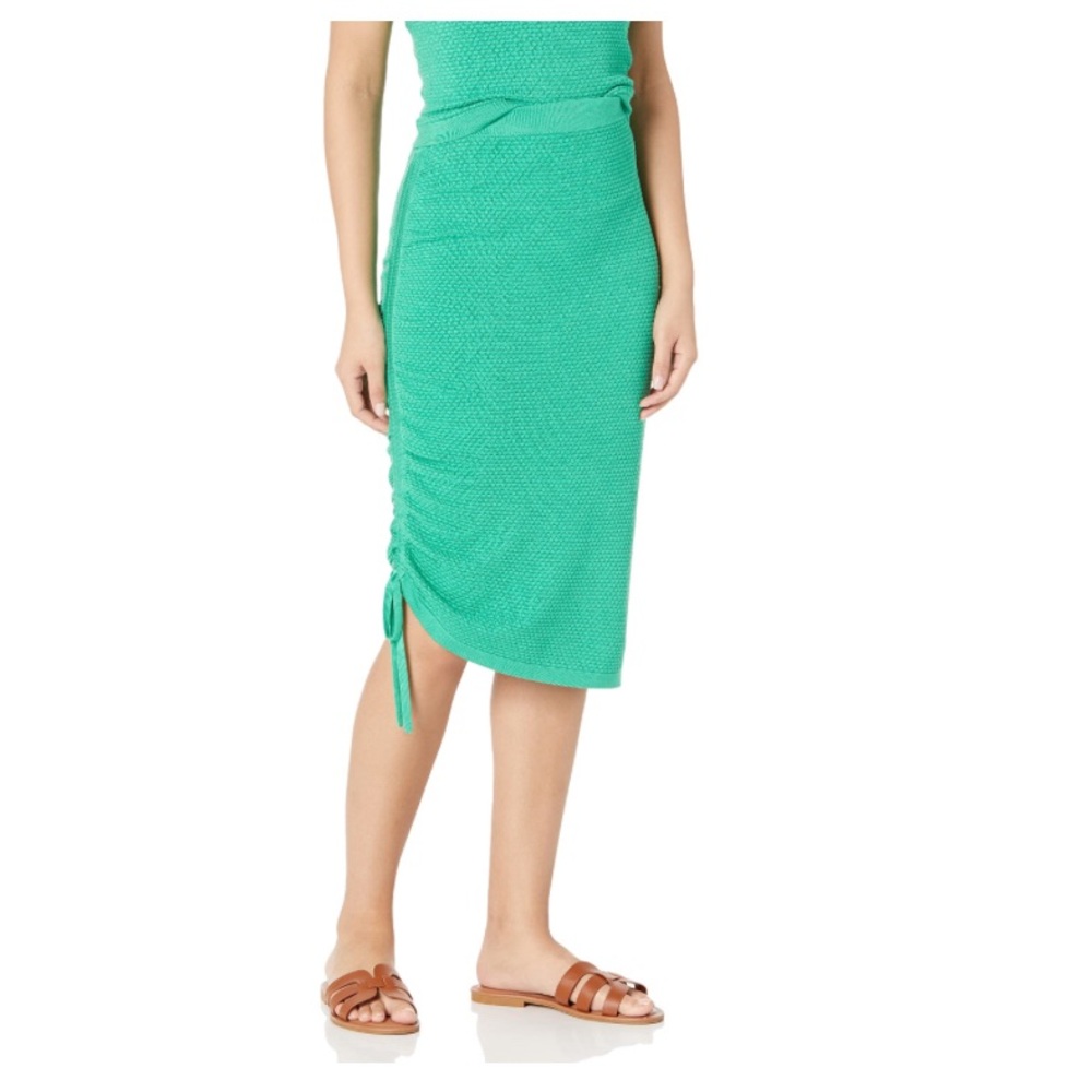 P113 NWT The Drop Women's‎ Amanda Textured Side Ruched Midi Skirt - Size: XL